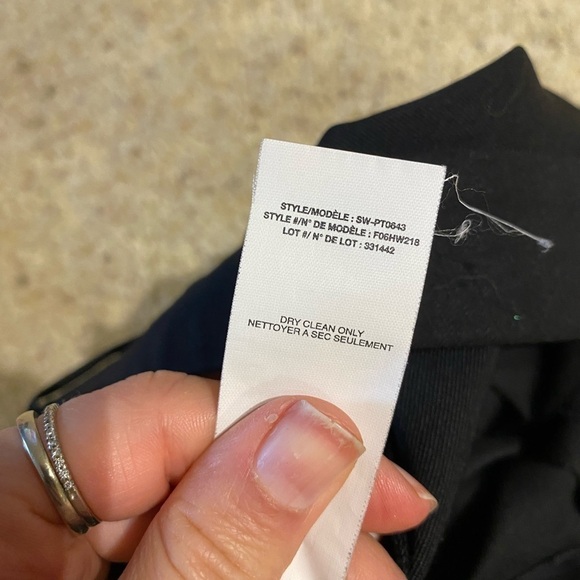 Helmut Lang Women's Wool Trouser Black Size 4 Business Casual Ankle Slit - Picture 6 of 11